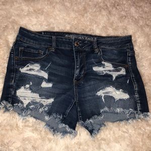 AEO ripped jean shorts
